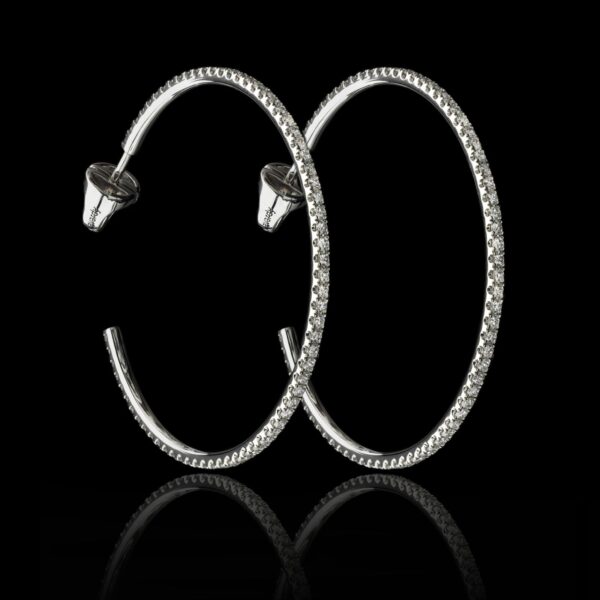 Серьги конго с бриллиантами CVD