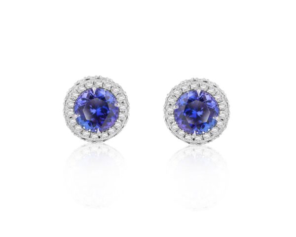 Золотые серьги с танзанитами 3.77ct Evgeny Matveev