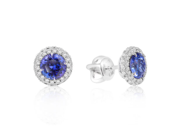 Золотые серьги с танзанитами 3.77ct Evgeny Matveev