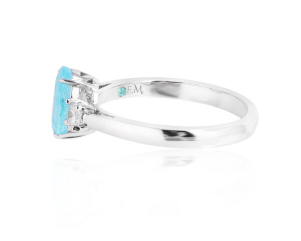 Золотое кольцо с турмалином параиба Мозамбик 1.34ct Evgeny Matveev