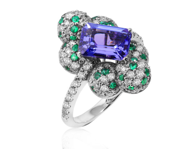 Золотое кольцо с танзанитом 2.30ct и бриллиантами 1.15ct Evgeny Matveev