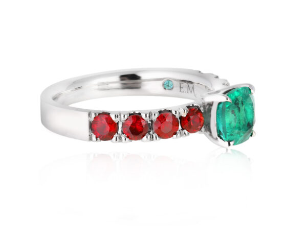 Платиновое кольцо с изумрудом Замбия 1.06ct Evgeny Matveev