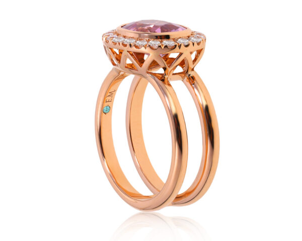 Золотое кольцо с розовой шпинелью 3.15ct Evgeny Matveev