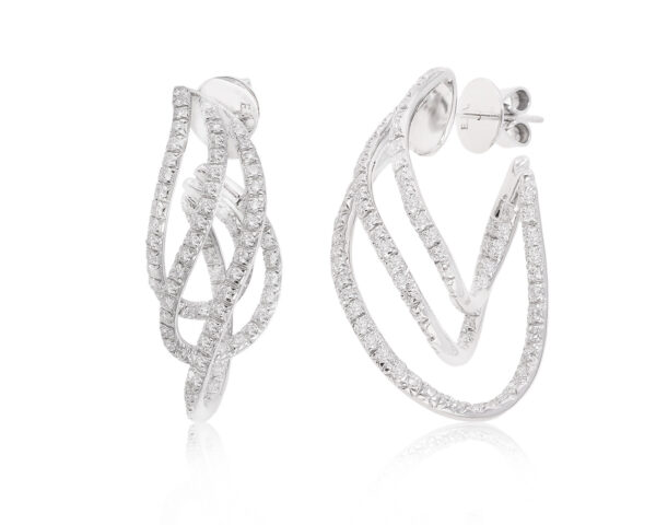 Золотые серьги с бриллиантами 2.80ct Evgeny Matveev