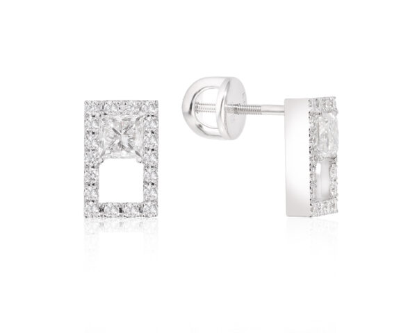 Золотые серьги с бриллиантами 2.01ct Evgeny Matveev