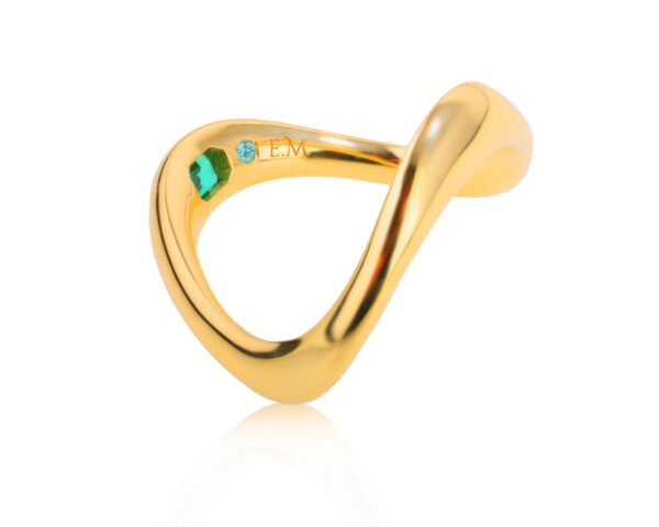 Золотое кольцо с изумрудом 0.17ct Evgeny Matveev