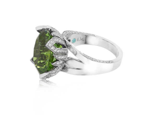 Золотое кольцо с турмалинами параиба 13.07ct Evgeny Matveev