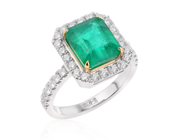 Золотое кольцо с изумрудом Замбия 3.92ct Evgeny Matveev