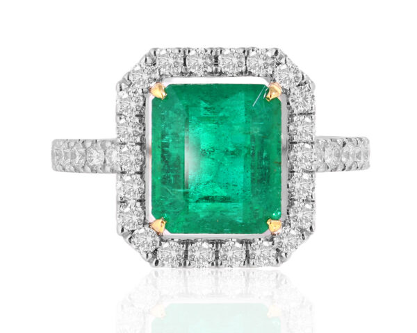 Золотое кольцо с изумрудом Замбия 3.92ct Evgeny Matveev