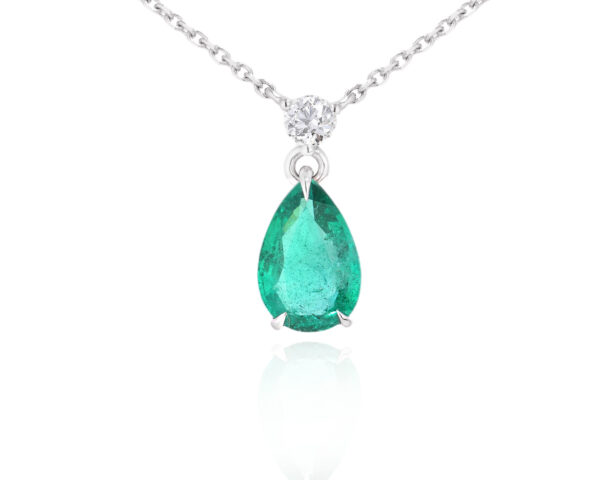 Золотое колье с изумрудом Замбия 1.92ct Evgeny Matveev