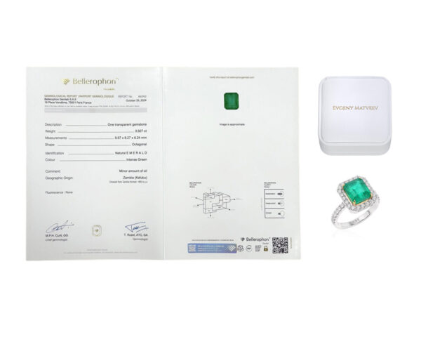 Золотое кольцо с изумрудом Замбия 3.92ct Evgeny Matveev