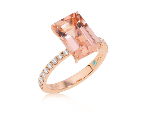 Золотое кольцо с морганитом 4.21ct Evgeny Matveev