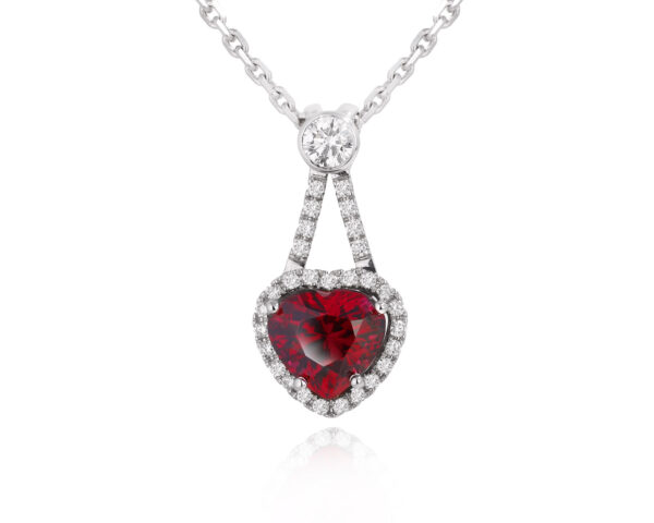 Золотое колье с гранатом родолитом 2.43ct Evgeny Matveev
