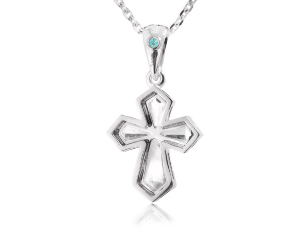 Золотой кулон с бриллиантами 0.57ct и турмалином параиба 0.01ct Evgeny Matveev