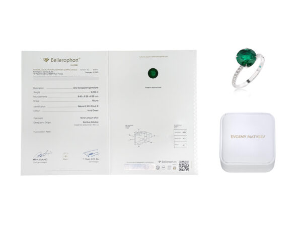 Золотое кольцо с изумрудом Замбия 3.29ct Evgeny Matveev