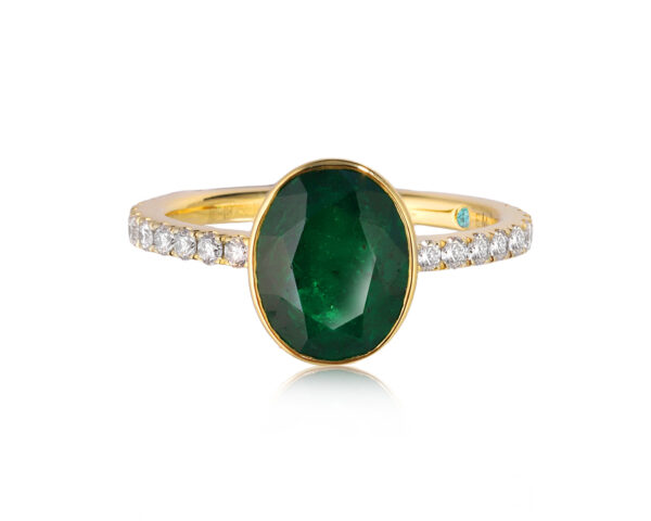 Золотое кольцо с изумрудом Замбия 2.43ct Evgeny Matveev