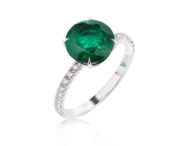 Золотое кольцо с изумрудом Замбия 3.29ct Evgeny Matveev