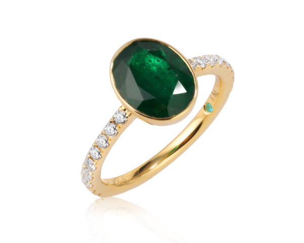 Золотое кольцо с изумрудом Замбия 2.43ct Evgeny Matveev