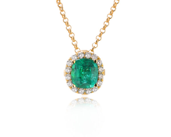 Золотой кулон с изумрудом Замбия 2.55ct Evgeny Matveev Золотой кулон с изумрудом Замбия 2.55ct Evgeny Matveev